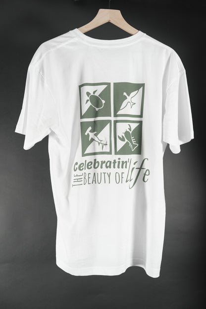 White T-Shirt - Celebrating the Beauty of Life